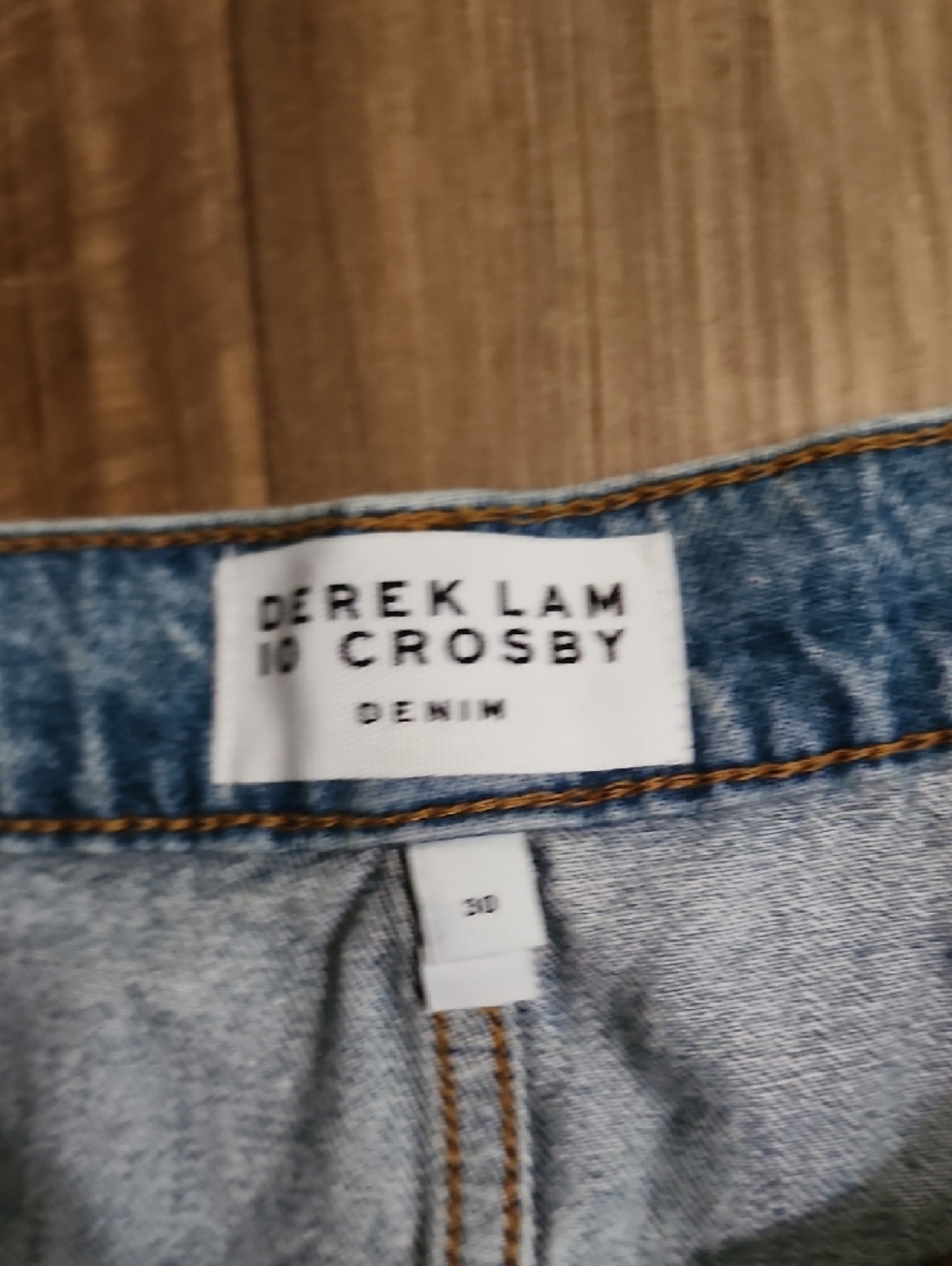 10 Crosby Derek Lam Denim Midi Skirt Front Slit Light Wash High Rise Y2K - Picture 4 of 9